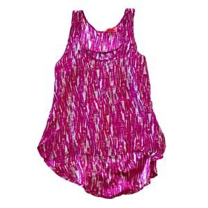 Eight Sixty pink silk tank blouse